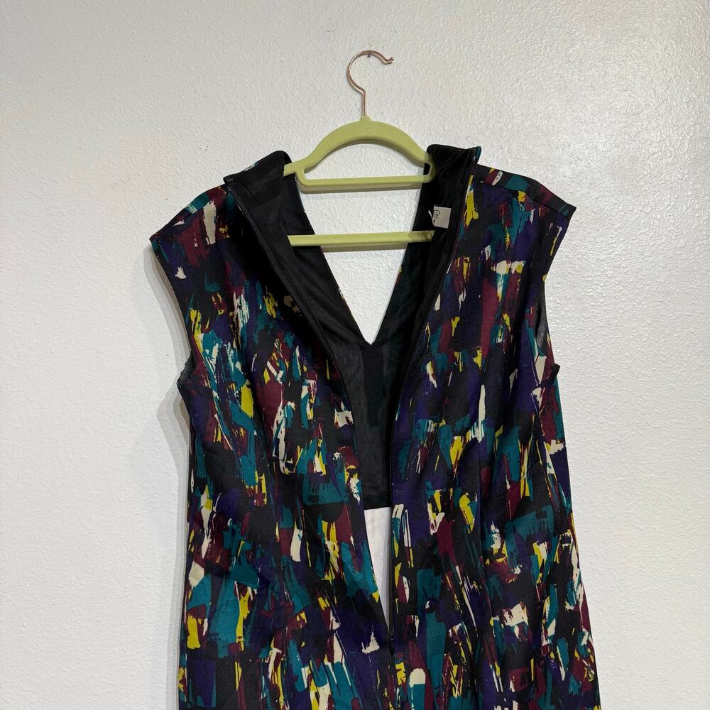 Kasper Black Sleeveless Midi Sheath Dress Sz 12 - Picture 7 of 12